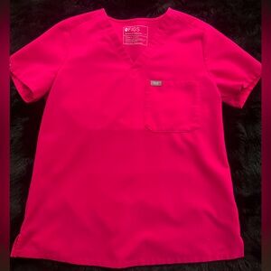 Figs Hot Fuchsia Pink Scrub Top and Bottoms